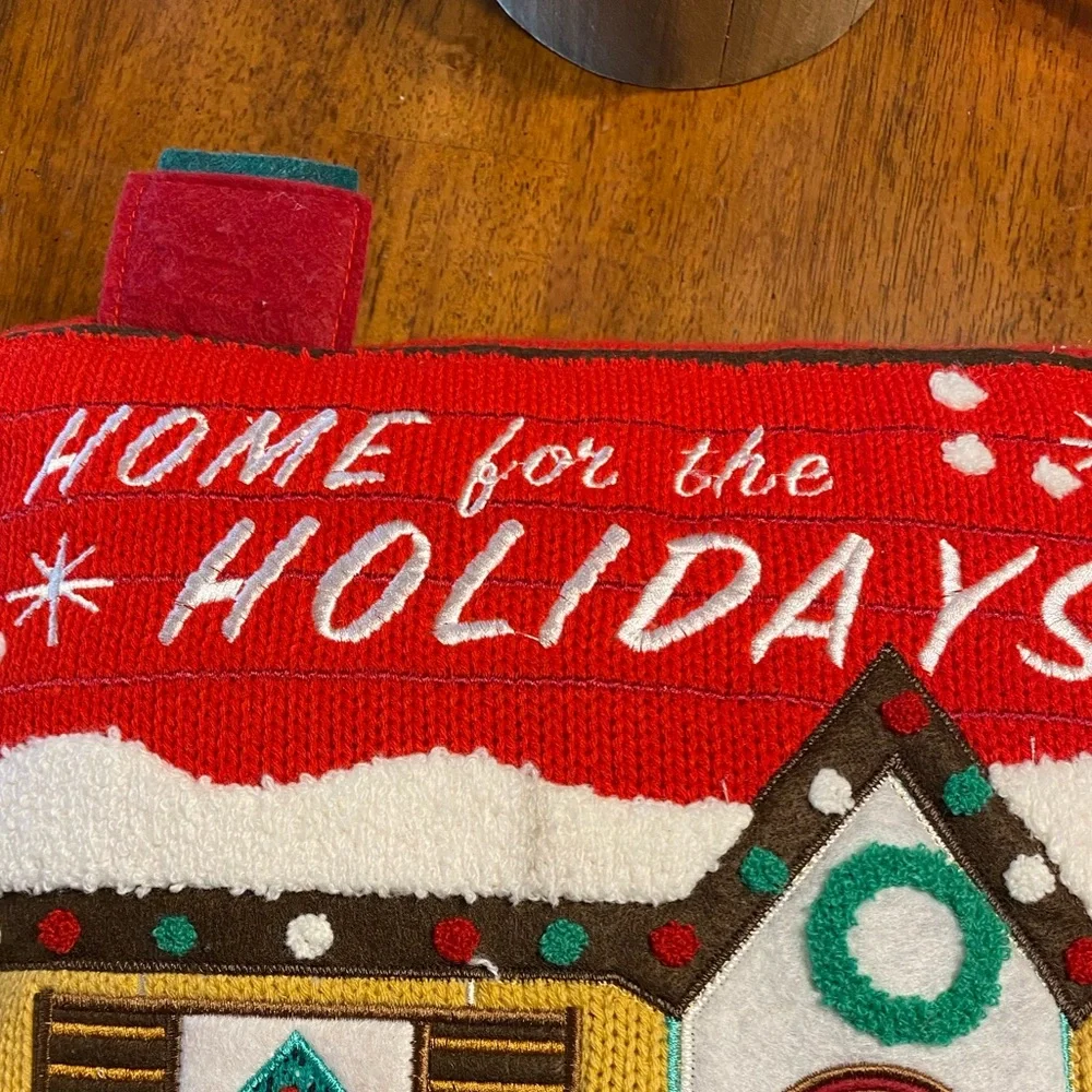 Wondershop Christmas home for the holidays pillow. 12x12.